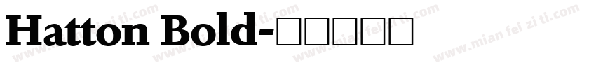 Hatton Bold字体转换